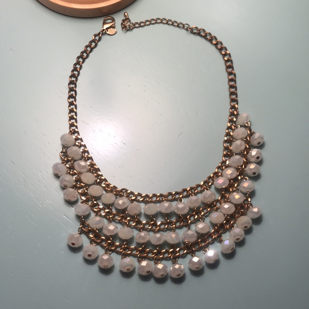 Cara NY aurora borealis bead bib necklace